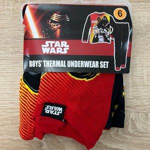 Star Wars Boys' Thermal Underwear Set Black Size 6
